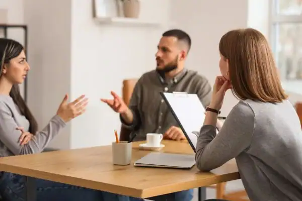 Image of couple access free mediation using family mediation voucher scheme Burnley